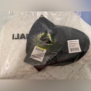 Norma Kamali Black Long Bill Baseball Cap